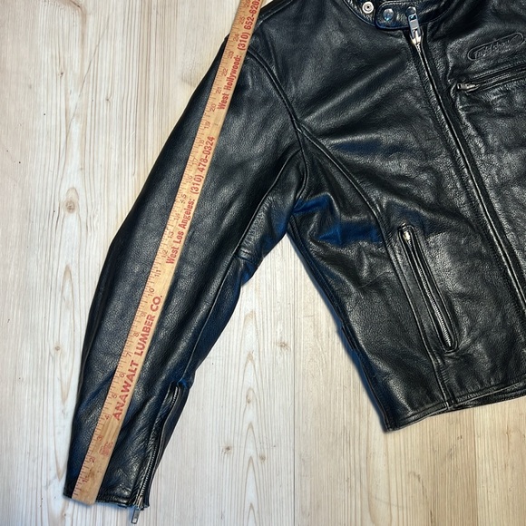 Fieldsheer Black Leather Motto Jacket - Picture 13 of 15